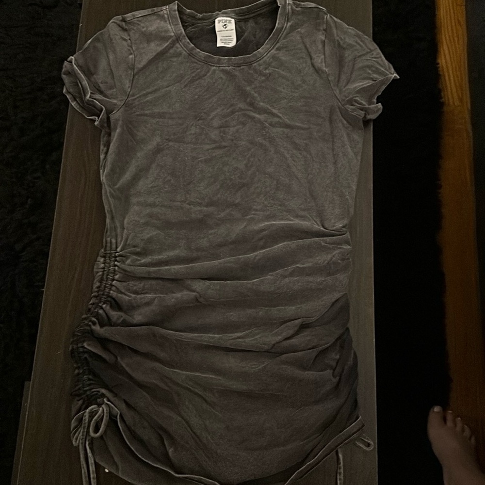 PINK. Large grey dress